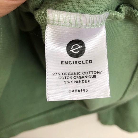 Encircled The Fair Micro-Waffle Crewneck in Matcha Latte size med, slow fashion. - Picture 9 of 9